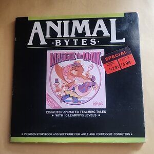 Animal Bytes Maggie the Mink Commodore 64/Apple 1984 W Story Book